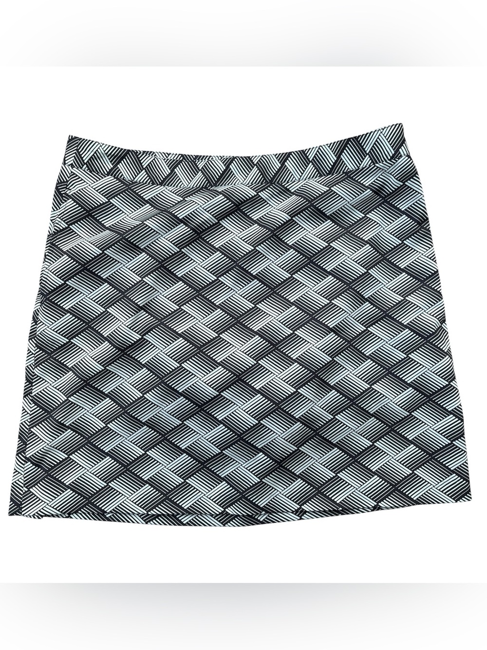 Greg Norman Golf Skort Green and Black Geometric Design Size 10
